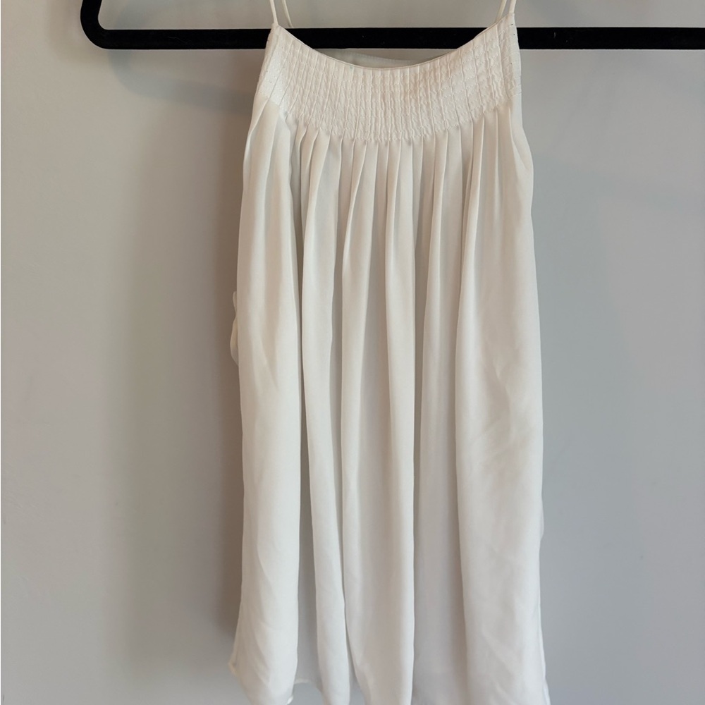 Elegant White Pleated Blouse